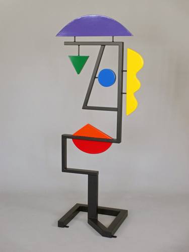 Original Abstract People Sculpture by Mindy and Paul RodmanWhite
