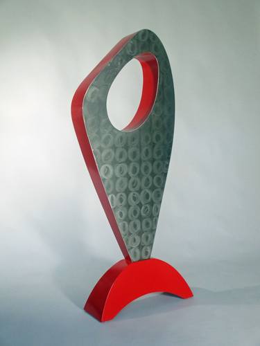 Original Abstract Fish Sculpture by Mindy and Paul RodmanWhite