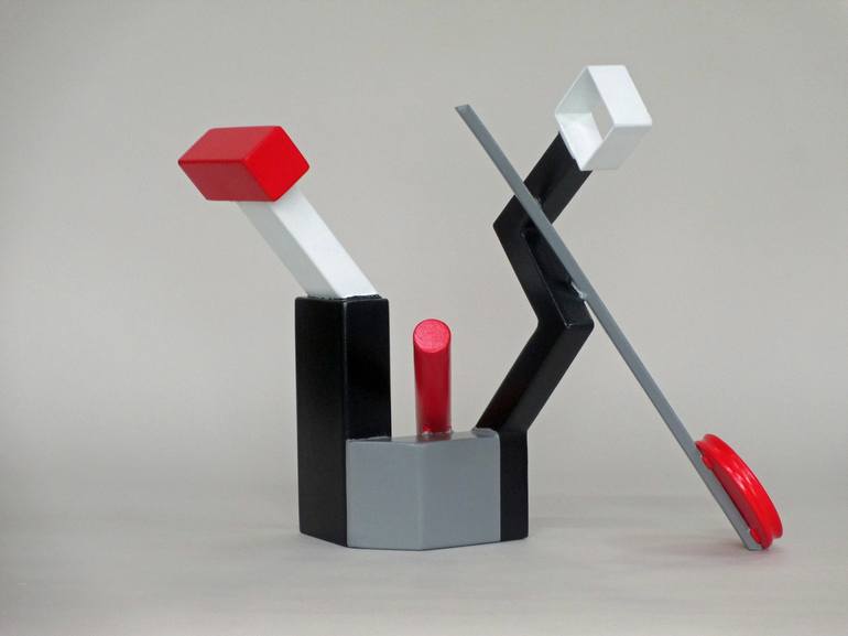 Original Conceptual Abstract Sculpture by Mindy and Paul RodmanWhite