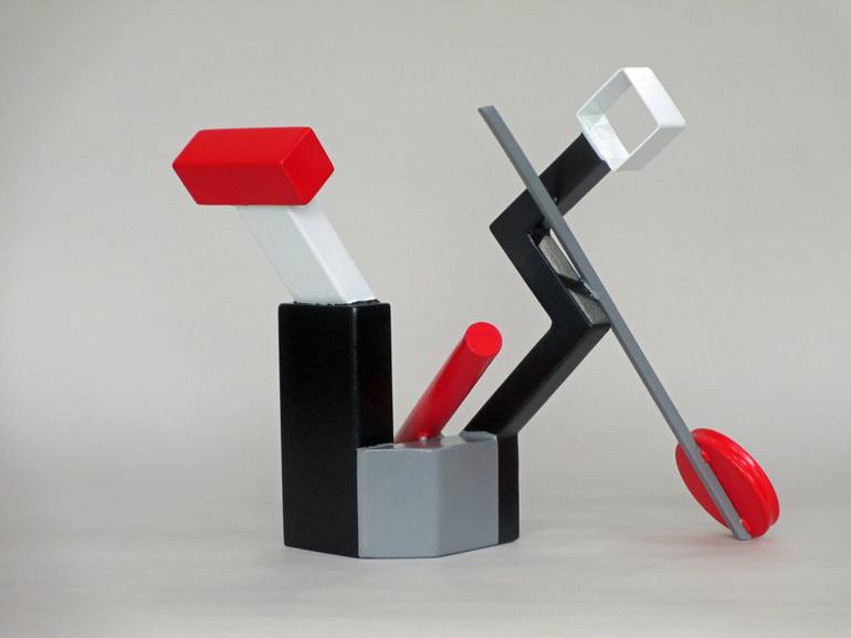 Original Conceptual Abstract Sculpture by Mindy and Paul RodmanWhite