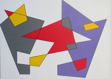 Original Geometric Paintings by Mindy and Paul RodmanWhite