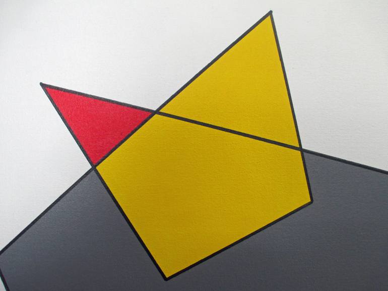 Original Geometric Painting by Mindy and Paul RodmanWhite