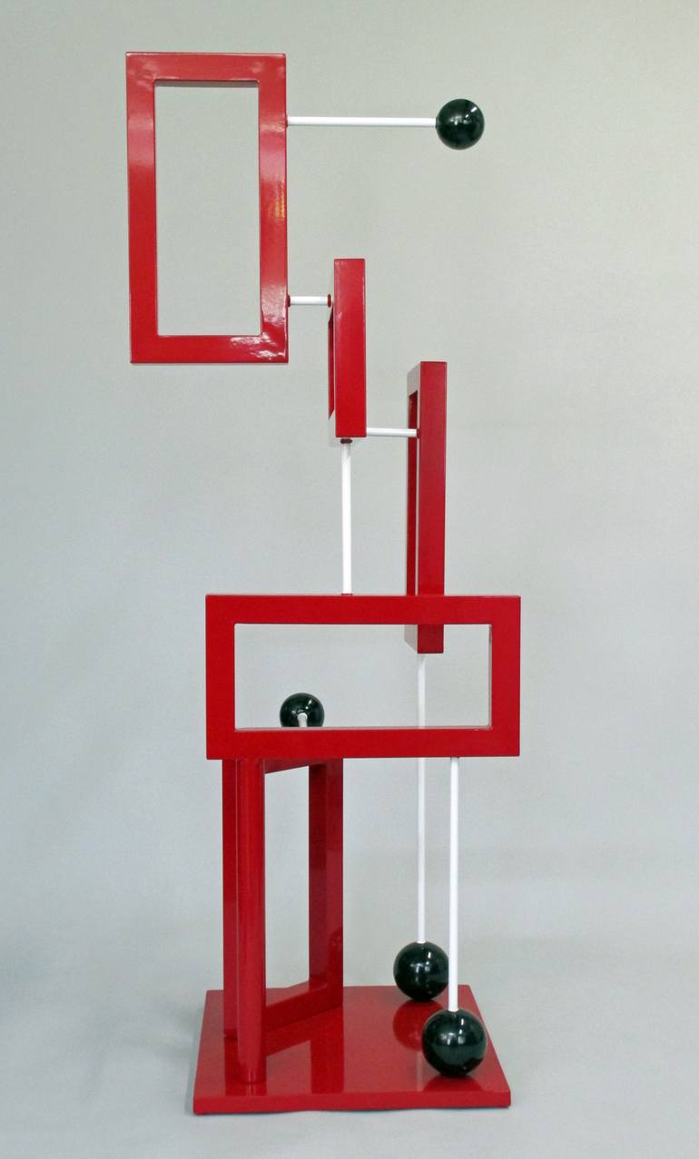Original Abstract Geometric Sculpture by Mindy and Paul RodmanWhite