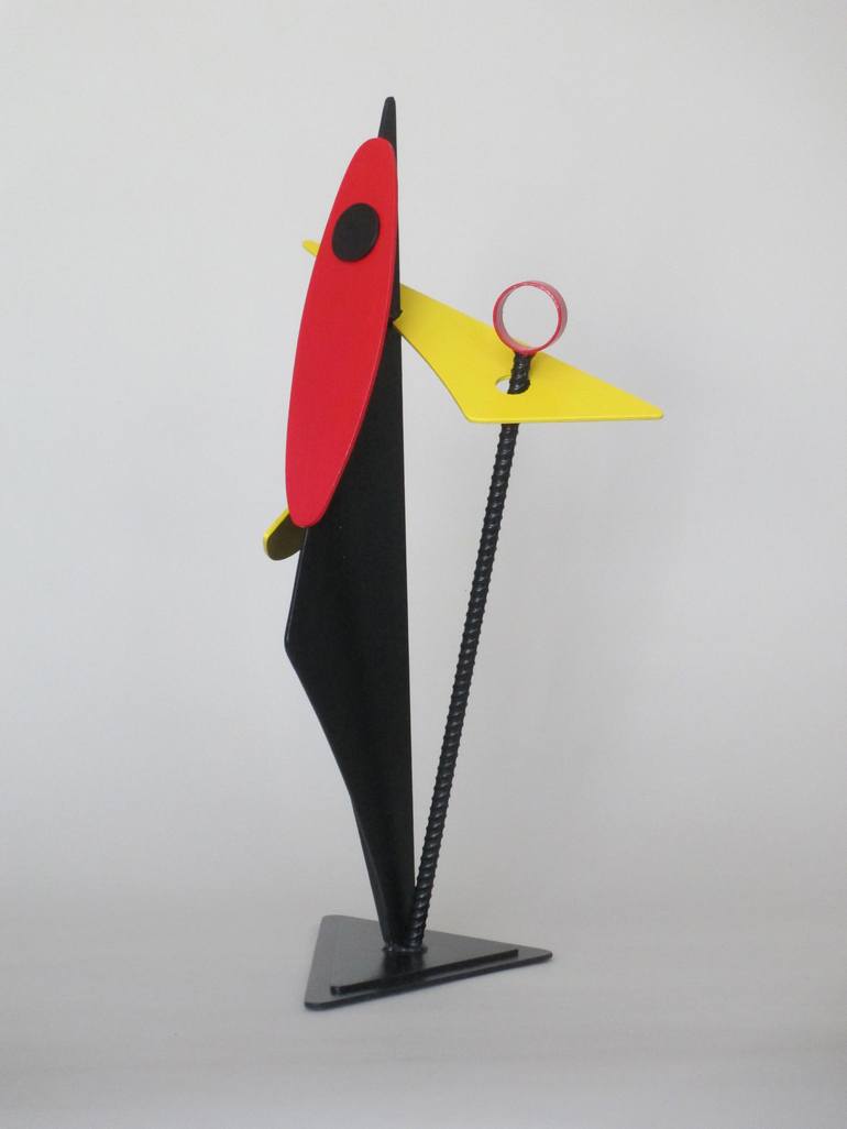 Original Abstract Sculpture by Mindy and Paul RodmanWhite