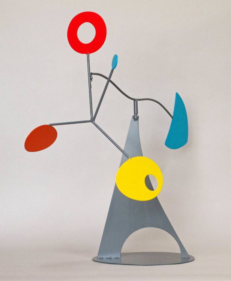 Original Abstract Sculpture by Mindy and Paul RodmanWhite