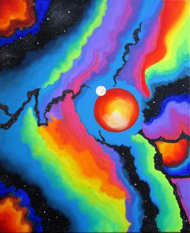 Original Abstract Outer Space Paintings by Carol Sabo