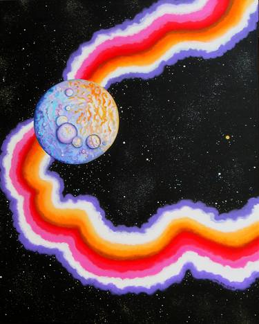 Original Abstract Outer Space Paintings by Carol Sabo