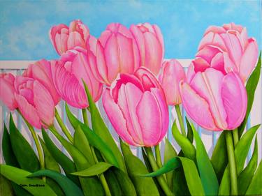 Original Realism Floral Paintings by Carol Sabo