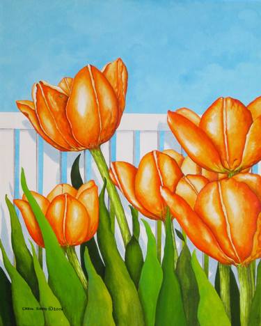 Original Realism Floral Paintings by Carol Sabo