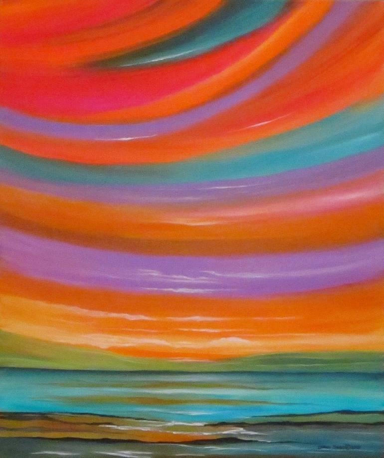 Sunset in the Sound Painting by Carol Sabo | Saatchi Art