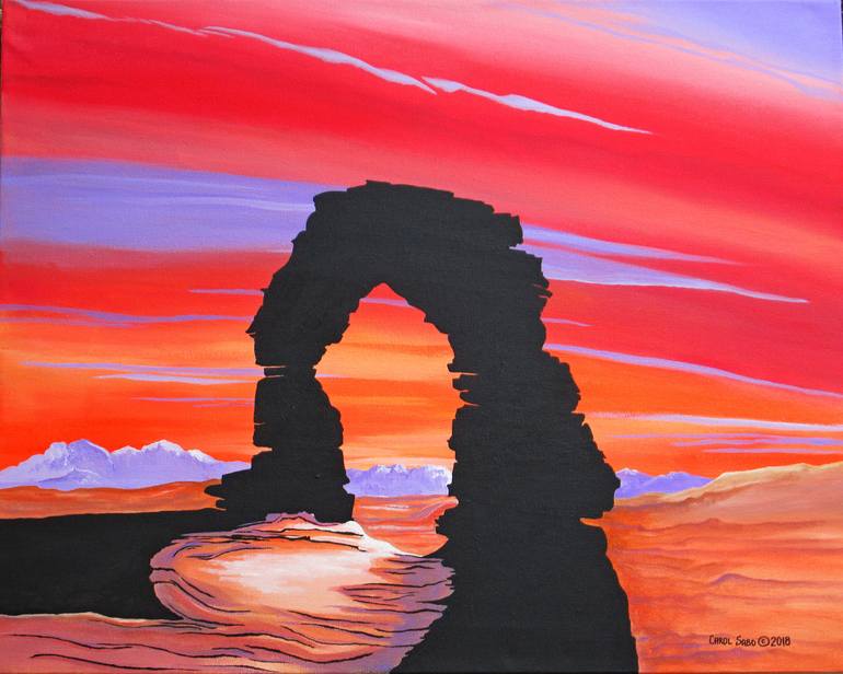 Original Expressionism Outer Space Painting by Carol Sabo