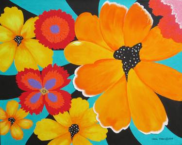 Original Conceptual Floral Paintings by Carol Sabo