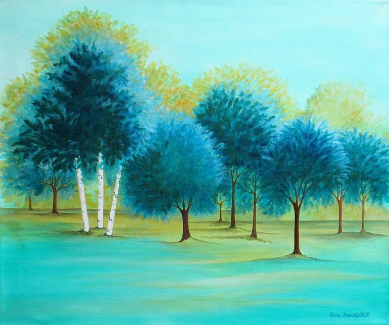 Original Expressionism Landscape Paintings by Carol Sabo