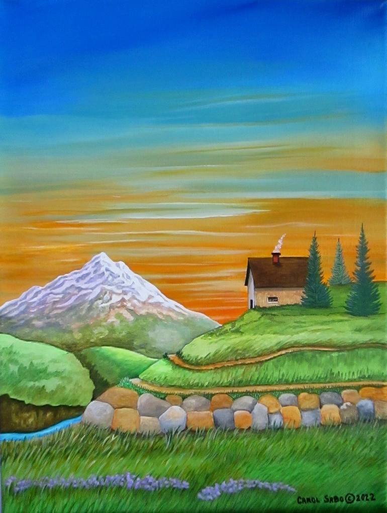 Original Expressionism Landscape Paintings by Carol Sabo