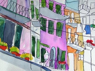 Original Expressionism Cities Painting by Ute Jeutter