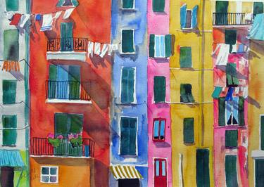 Original Expressionism Cities Painting by Ute Jeutter