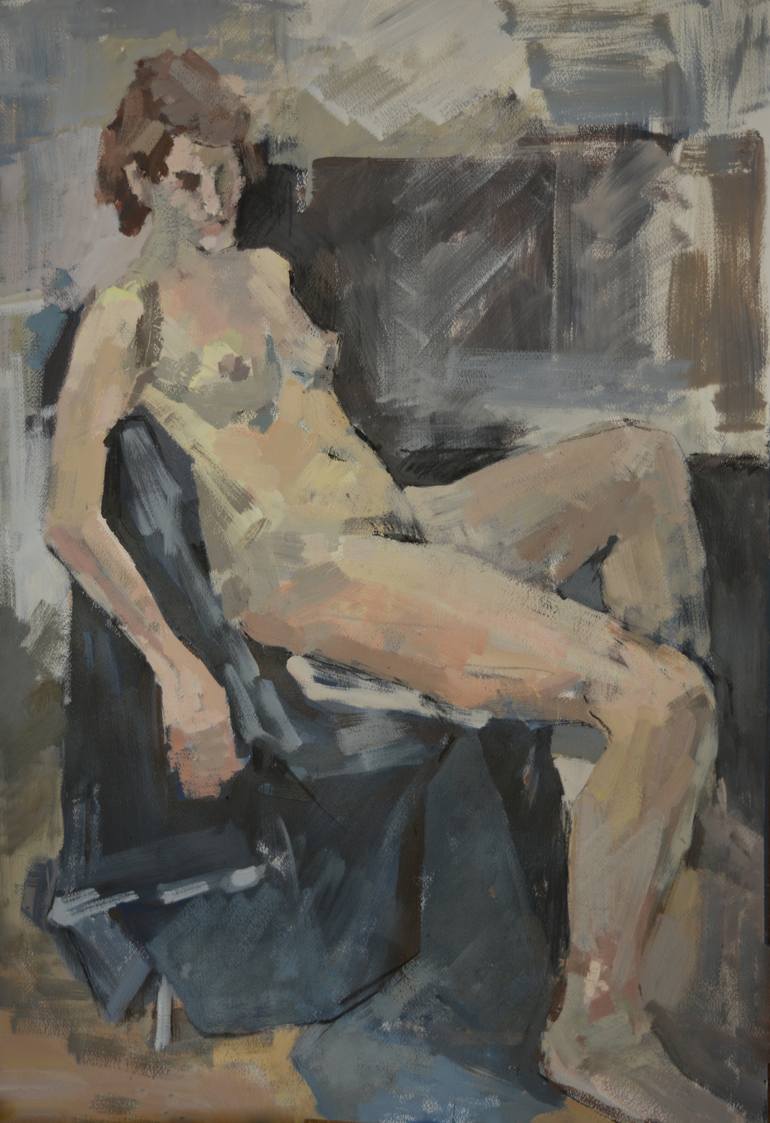 Nude col or  Study Painting by Konstantina Deligiorgi | Saatchi Art