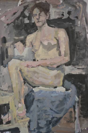 Original Expressionism Nude Paintings by Konstantina Deligiorgi