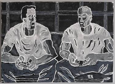 Original Black & White Men Paintings by Tania Askar