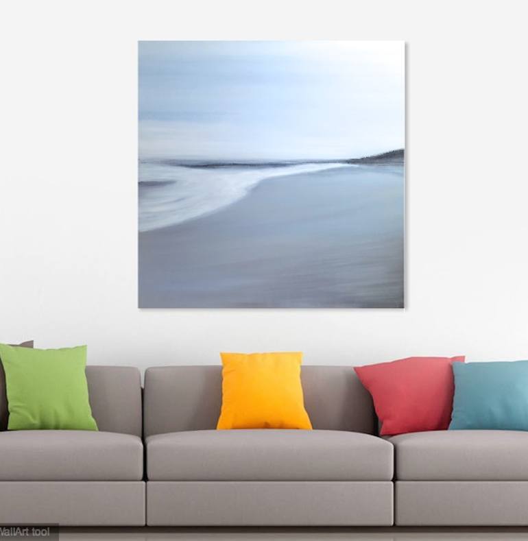 Original Abstract Beach Painting by Laura Spring