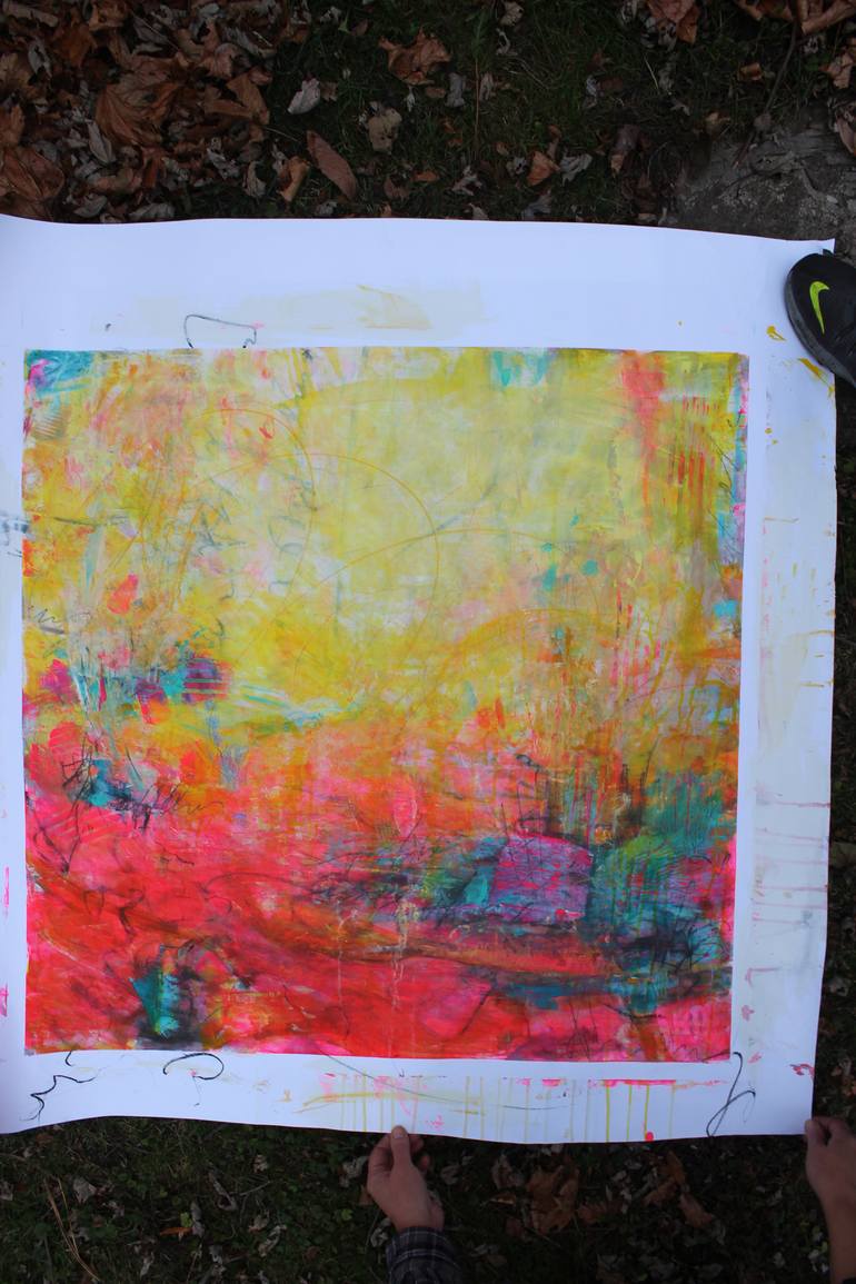 Original Abstract Expressionism Abstract Painting by Laura Spring