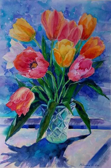 Print of Floral Paintings by Olena Polovna