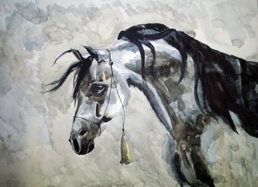 Print of Fine Art Horse Paintings by Ksenia Borzenka