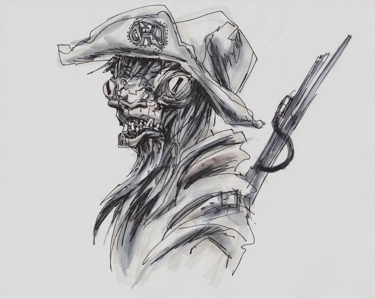 Alien Pirate Drawing By Costin George Benescu Saatchi Art