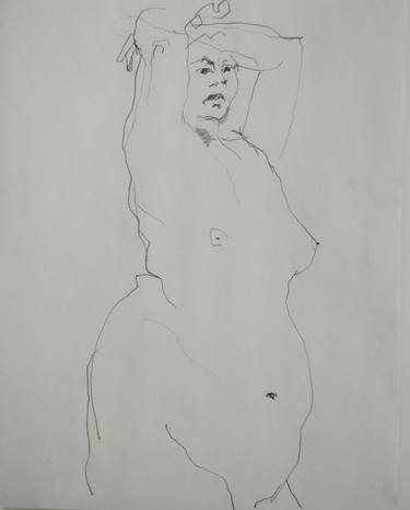 Original Conceptual Nude Drawings by Richard Stoller