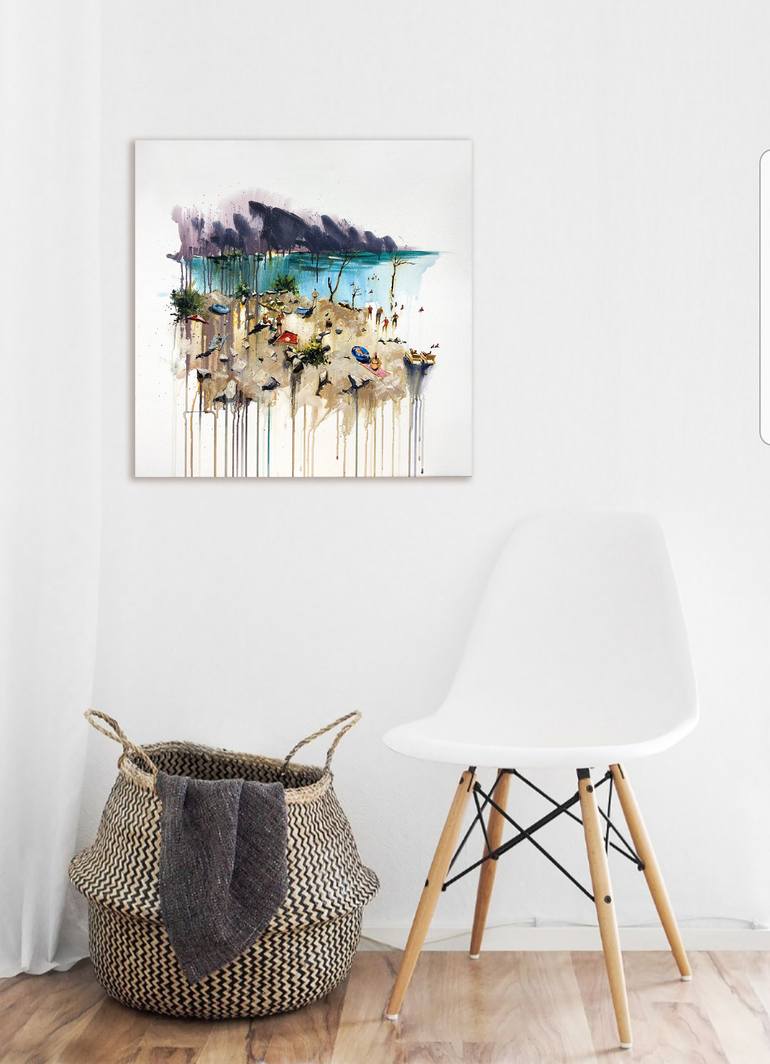Original Figurative Beach Painting by Bohdan Shyptenko