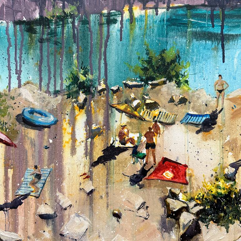 Original Figurative Beach Painting by Bohdan Shyptenko