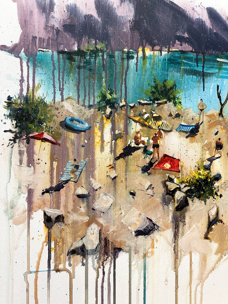 Original Figurative Beach Painting by Bohdan Shyptenko