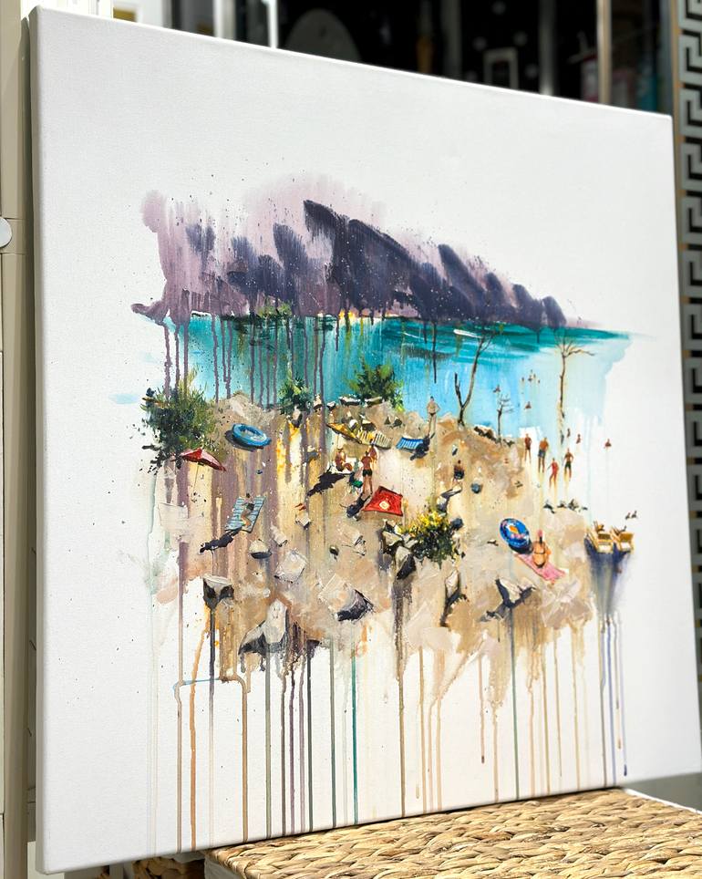 Original Figurative Beach Painting by Bohdan Shyptenko