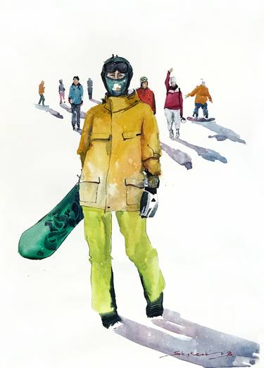 Snowboarders thumb
