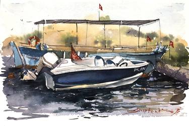 Print of Fine Art Boat Paintings by Bogdan Shiptenko