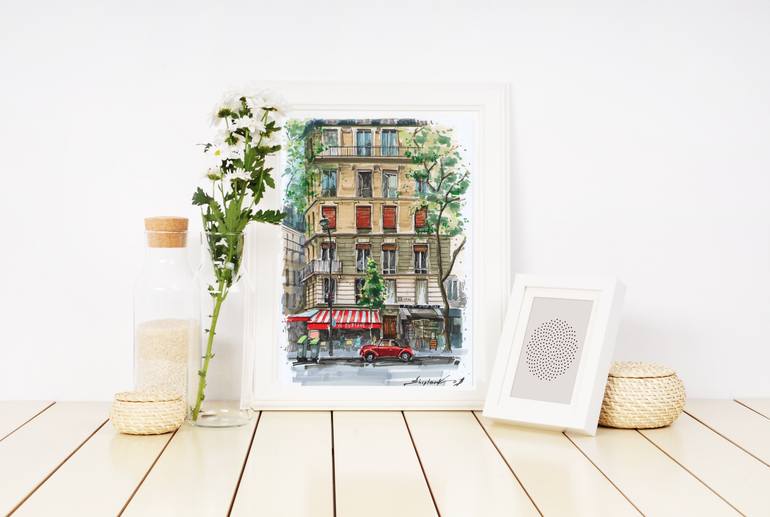 Original Illustration Cities Drawing by Bohdan Shyptenko