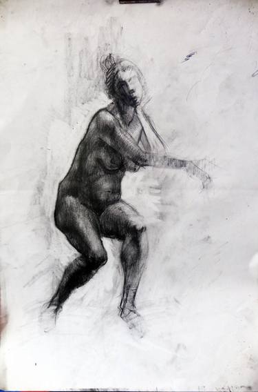 Print of Realism Nude Drawings by lia chavchanidze