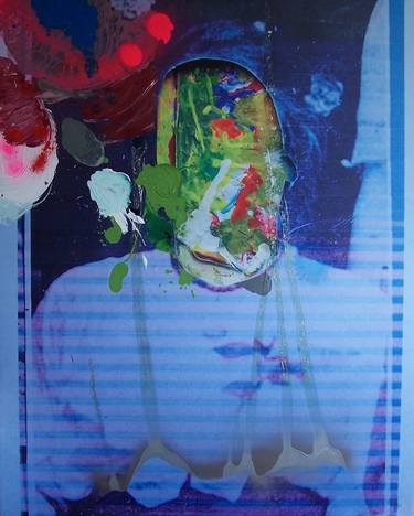 Print of Abstract Expressionism Portrait Mixed Media by Grzegorz Woźny