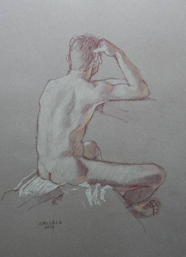 Print of Nude Drawings by Linda Ciallelo