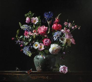 Original Floral Painting by Roman Reisinger