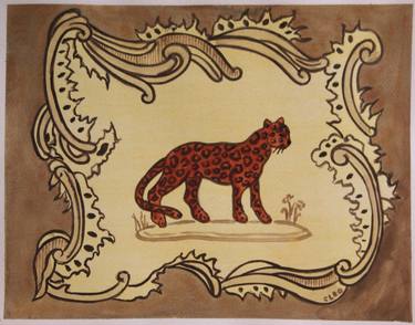 Leopard with Chippendale Border thumb