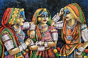 Print of Women Paintings by Sonali Mohanty