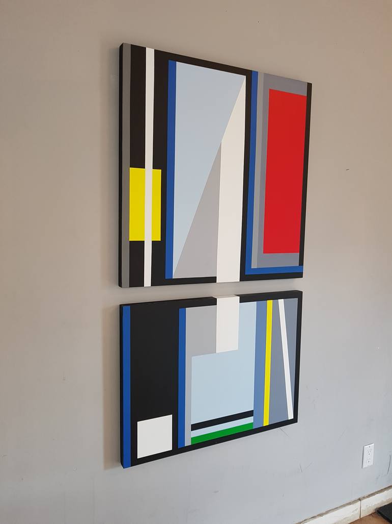 Original Abstract Geometric Painting by Andrew Stelmack