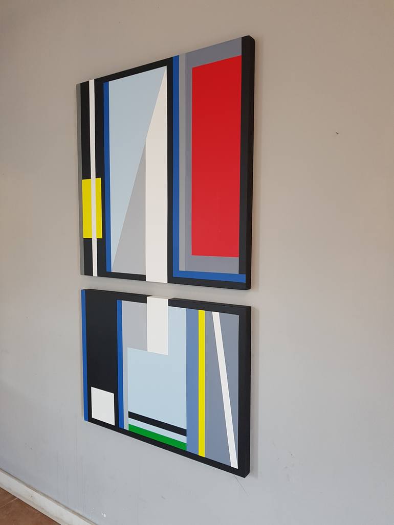 Original Abstract Geometric Painting by Andrew Stelmack