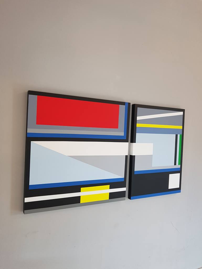 Original Abstract Geometric Painting by Andrew Stelmack