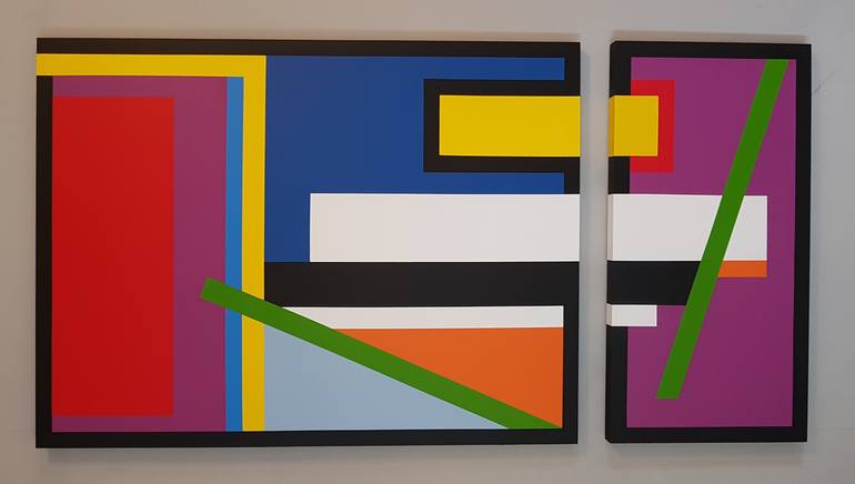 Original Cubism Abstract Painting by Andrew Stelmack