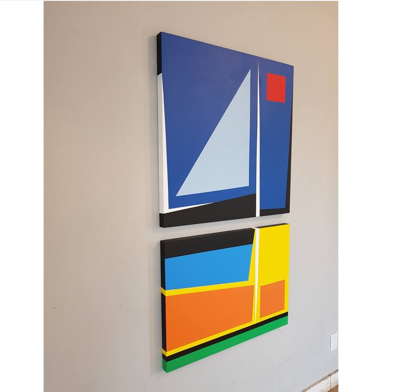 Original Abstract Geometric Painting by Andrew Stelmack