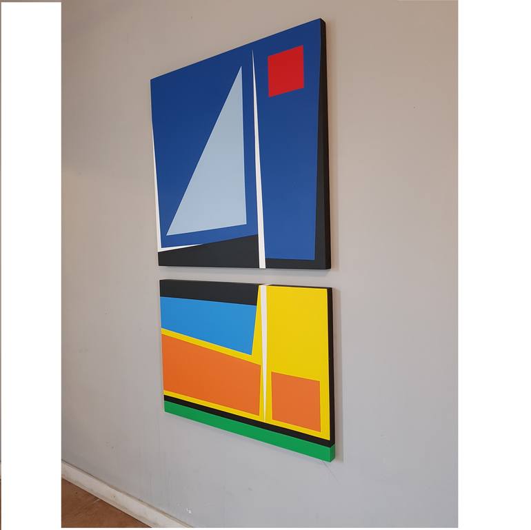 Original Abstract Geometric Painting by Andrew Stelmack