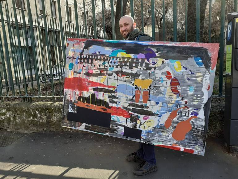 Original Expressionism Music Painting by Sante Egadi