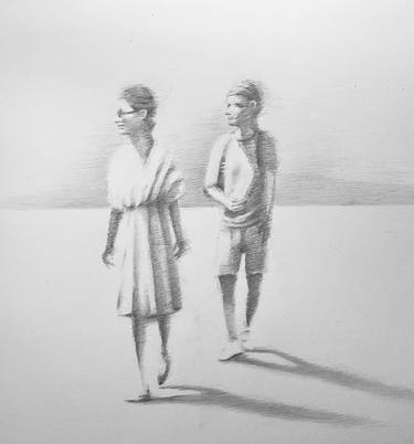 Original Black & White People Drawings by Robert Schmid